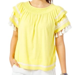 Lilly Pulitzer Nailah Embroidered Top Size XXS